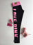 Imagen de PINJ Legging Negro con  Letras Rosas en costado.